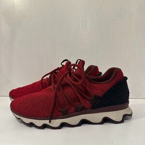 Sorel Kinetic Lace Up Sneakers Women’s Size 10 Red Outsole EUC